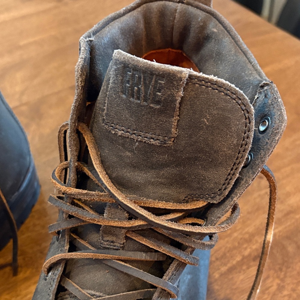 Frye Men's Brown Leather Boots Size 11 - Picture 2 of 9